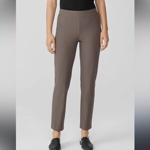 Eileen Fisher Washable Stretch Crepe Slim Pants Cobblestone Size 1X